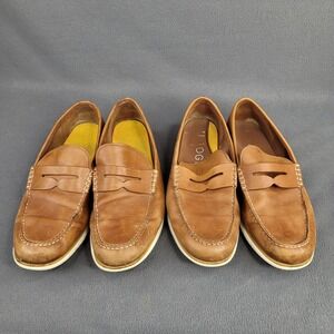 Lot of 2 Cole Haan ZeroGrand Penney Loafers Mens 12 C33012 Brown Slip On‎